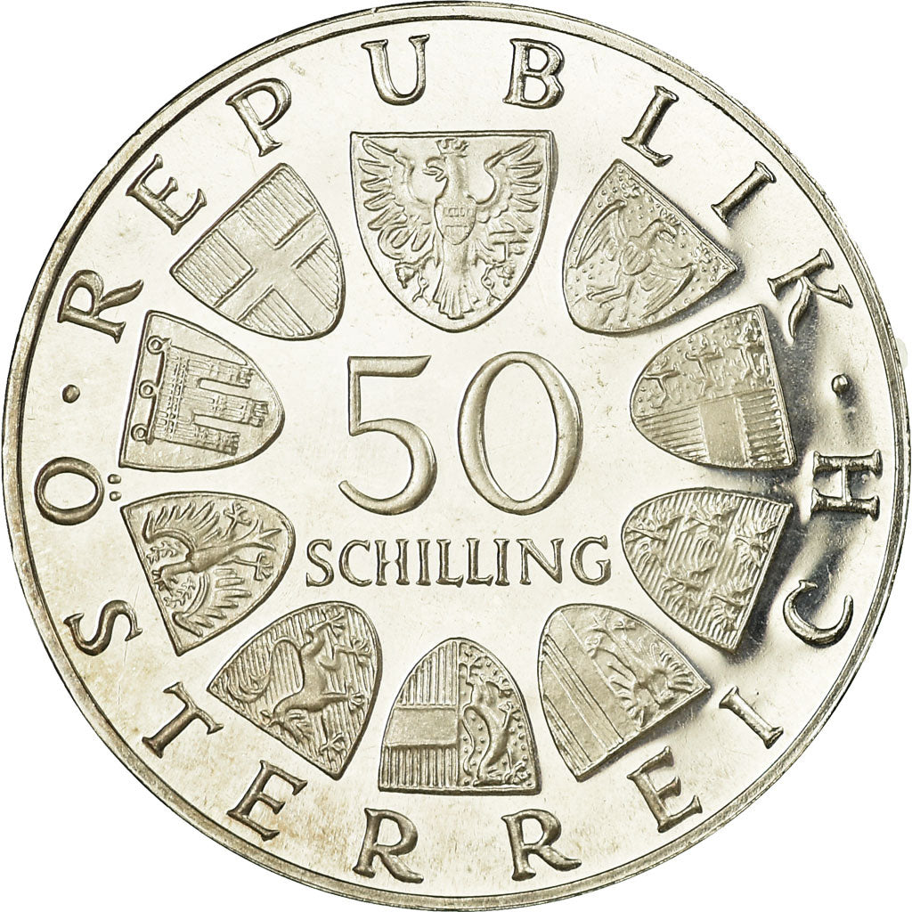 Coin, Austria, 50 Schilling, 1967, AU(55-58), Silver, KM:2902