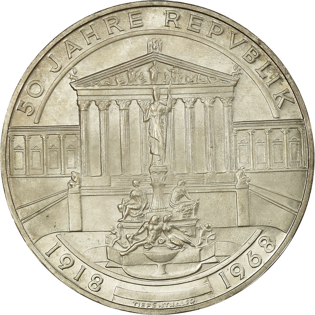 Monnaie, Autriche, 50 Schilling, 1968, SUP, Argent, KM:2904.1