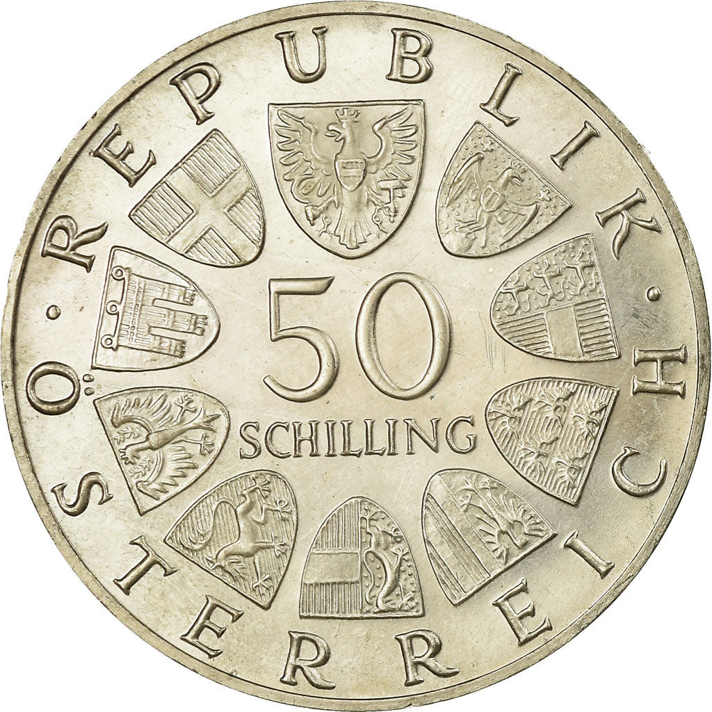 Monnaie, Autriche, 50 Schilling, 1968, SUP, Argent, KM:2904.1