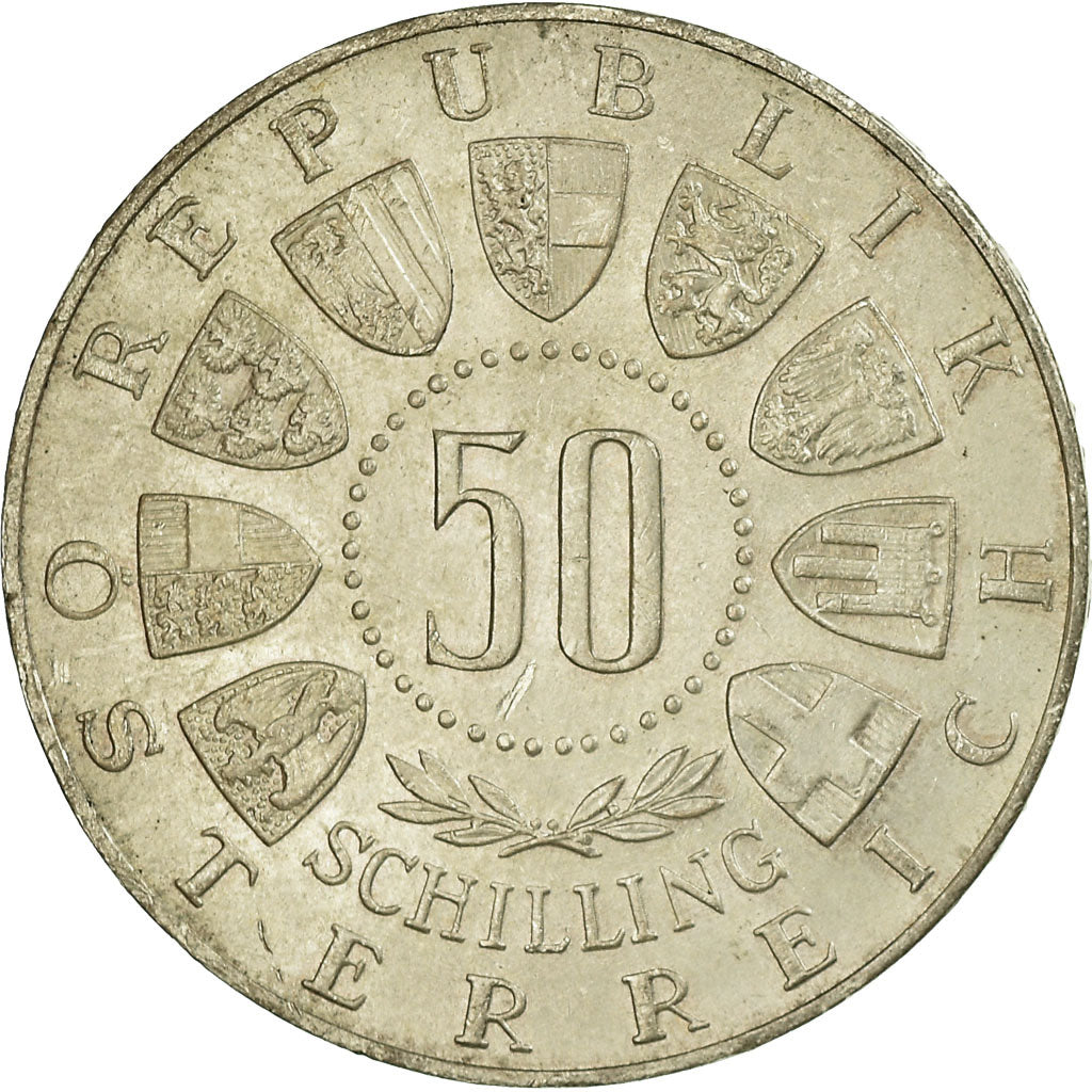 Coin, Austria, 50 Schilling, 1963, AU(55-58), Silver, KM:2894