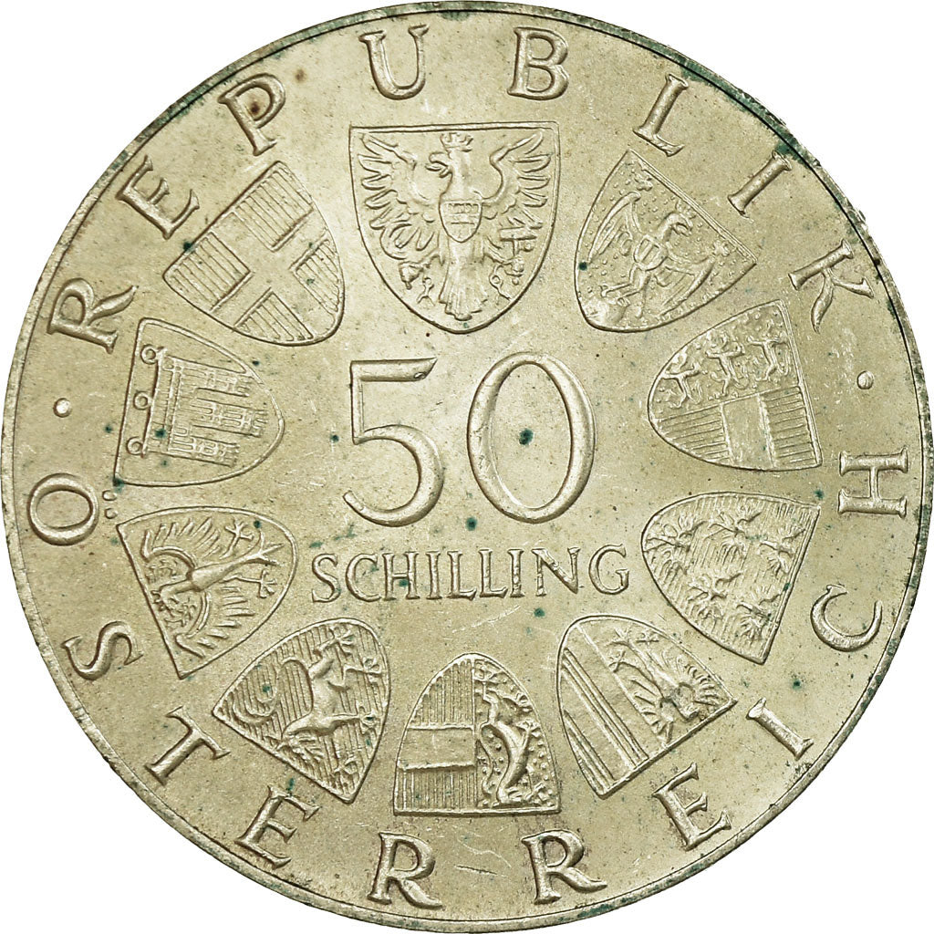 Coin, Austria, 50 Schilling, 1974, AU(55-58), Silver, KM:2920