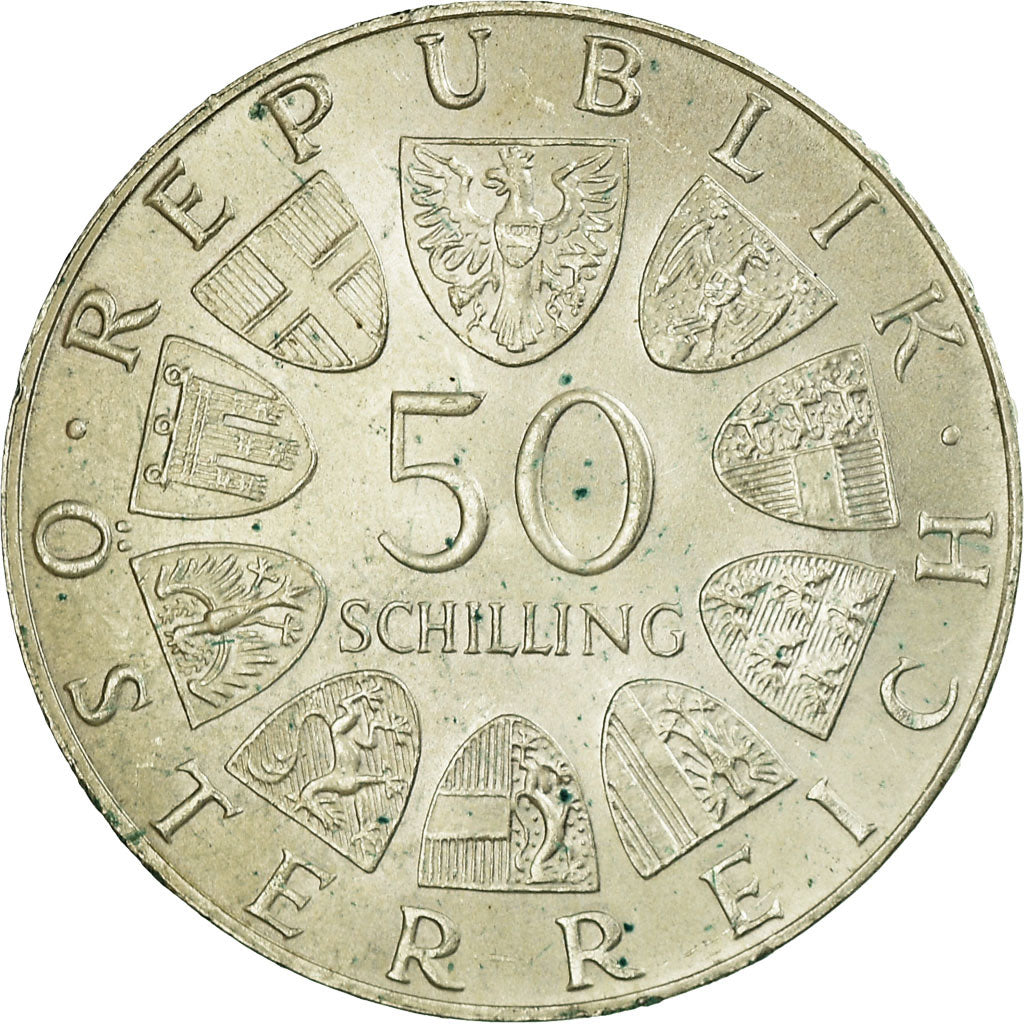 Coin, Austria, 50 Schilling, 1974, AU(55-58), Silver, KM:2921