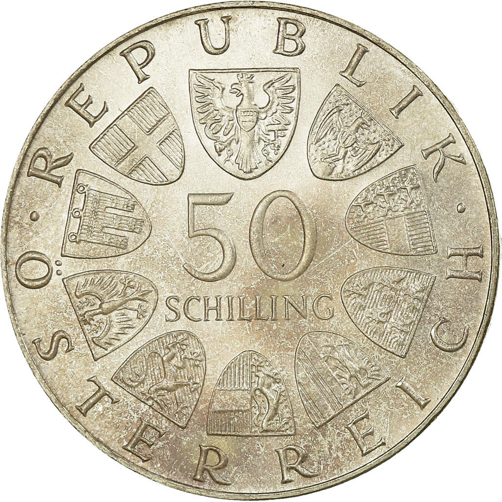 Münze, Österreich, 50 Schilling, 1972, SS, Silber, KM:2914