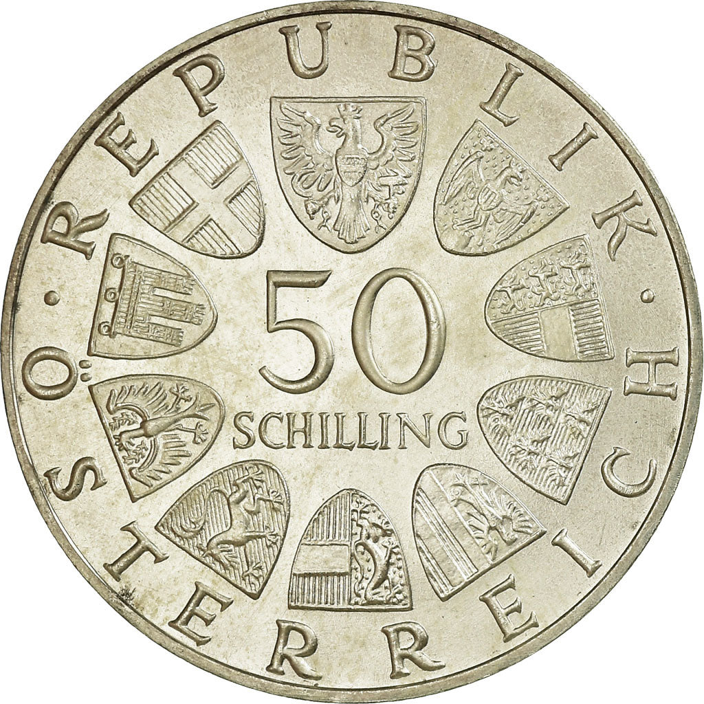 Coin, Austria, 50 Schilling, 1971, AU(55-58), Silver, KM:2911