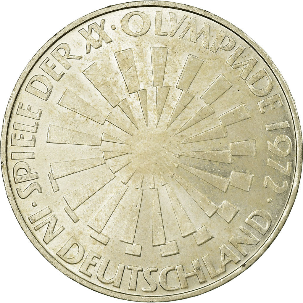 Munten, Federale Duitse Republiek, 10 Mark, 1972, Munich, PR, Zilver, KM:130