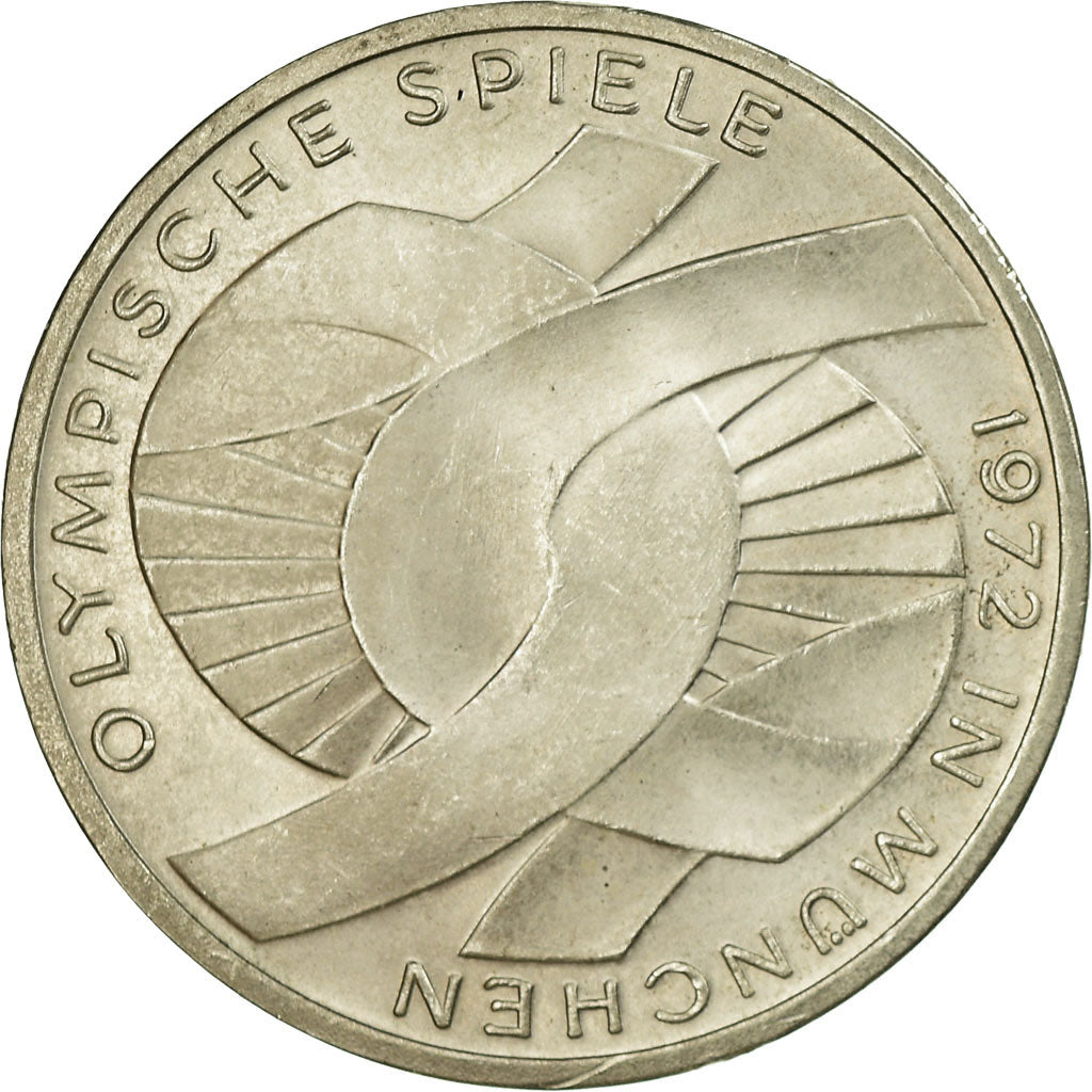 Coin, GERMANY - FEDERAL REPUBLIC, 10 Mark, 1972, Stuttgart, AU(55-58), Silver