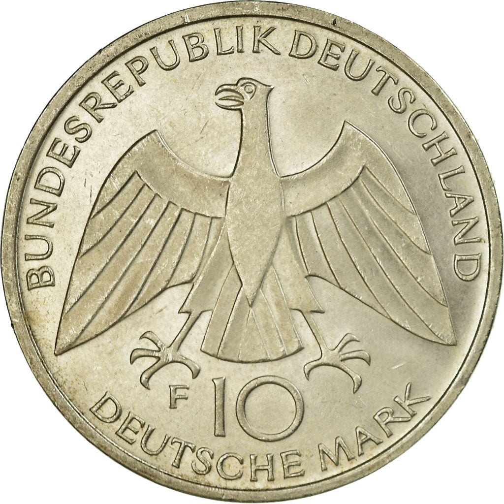 Coin, GERMANY - FEDERAL REPUBLIC, 10 Mark, 1972, Stuttgart, AU(55-58), Silver