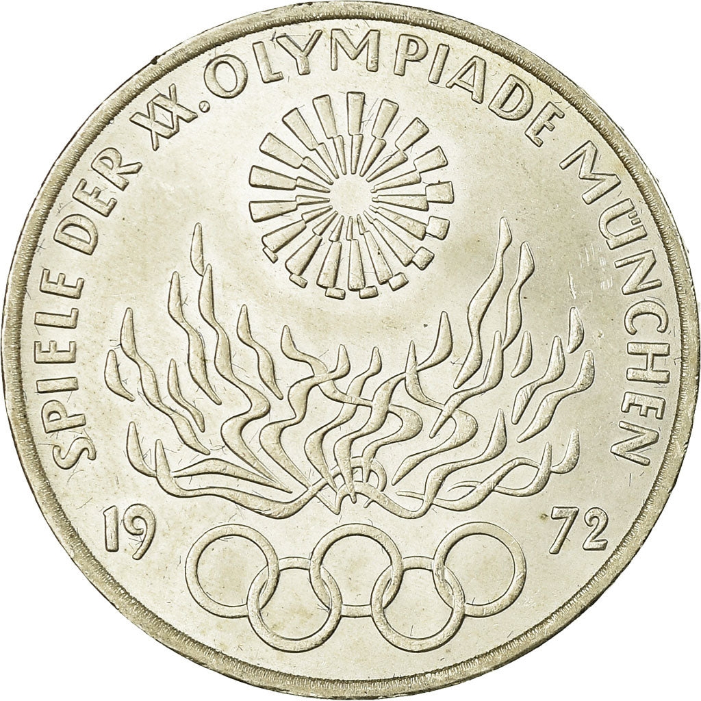 Monnaie, République fédérale allemande, 10 Mark, 1972, Munich, SUP, Argent