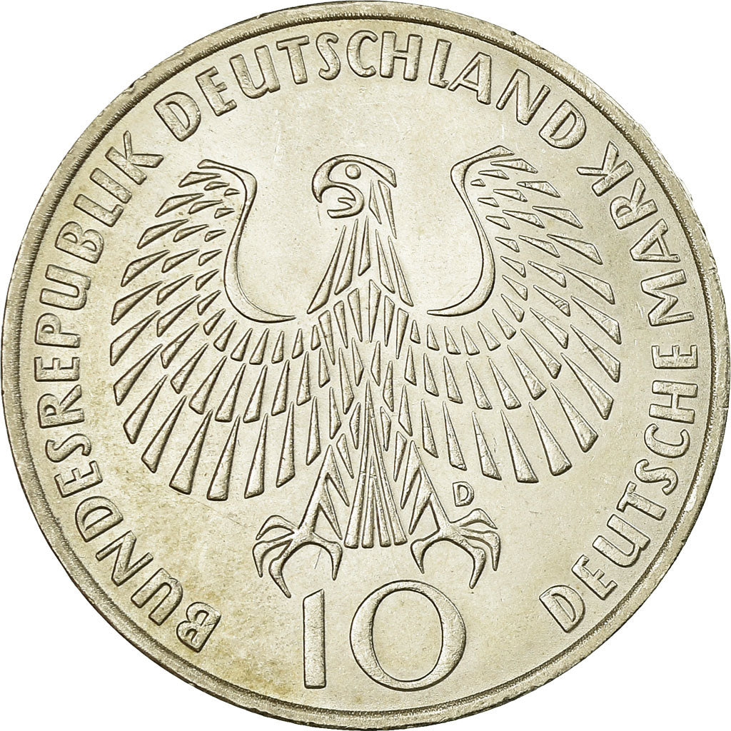 Monnaie, République fédérale allemande, 10 Mark, 1972, Munich, SUP, Argent