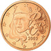 France, 5 Euro Cent, 2003, Proof, MS(65-70), Copper Plated Steel, KM:1284