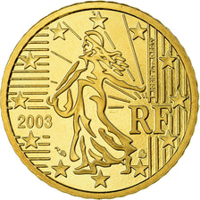 France, 50 Euro Cent, 2003, Proof, MS(65-70), Brass, KM:1287