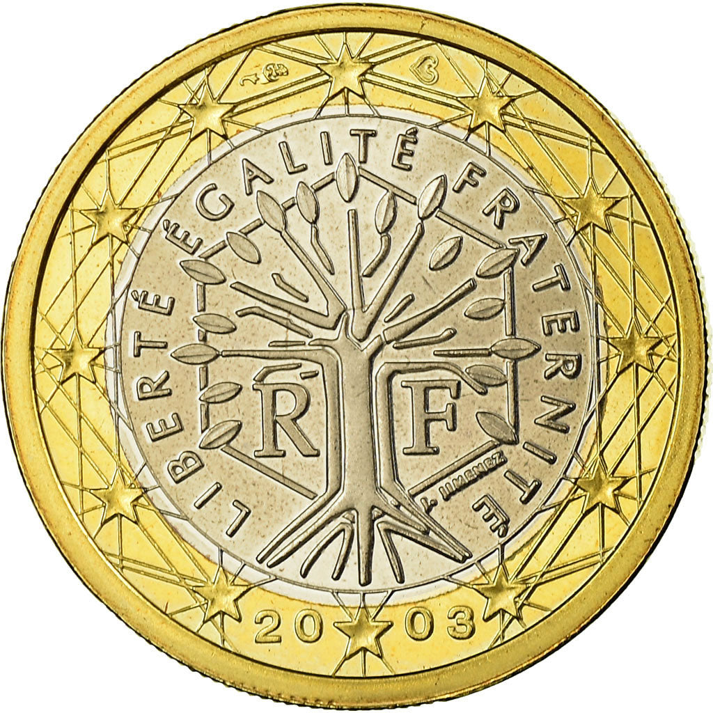 France, Euro, 2003, Proof, MS(65-70), Bi-Metallic, KM:1288