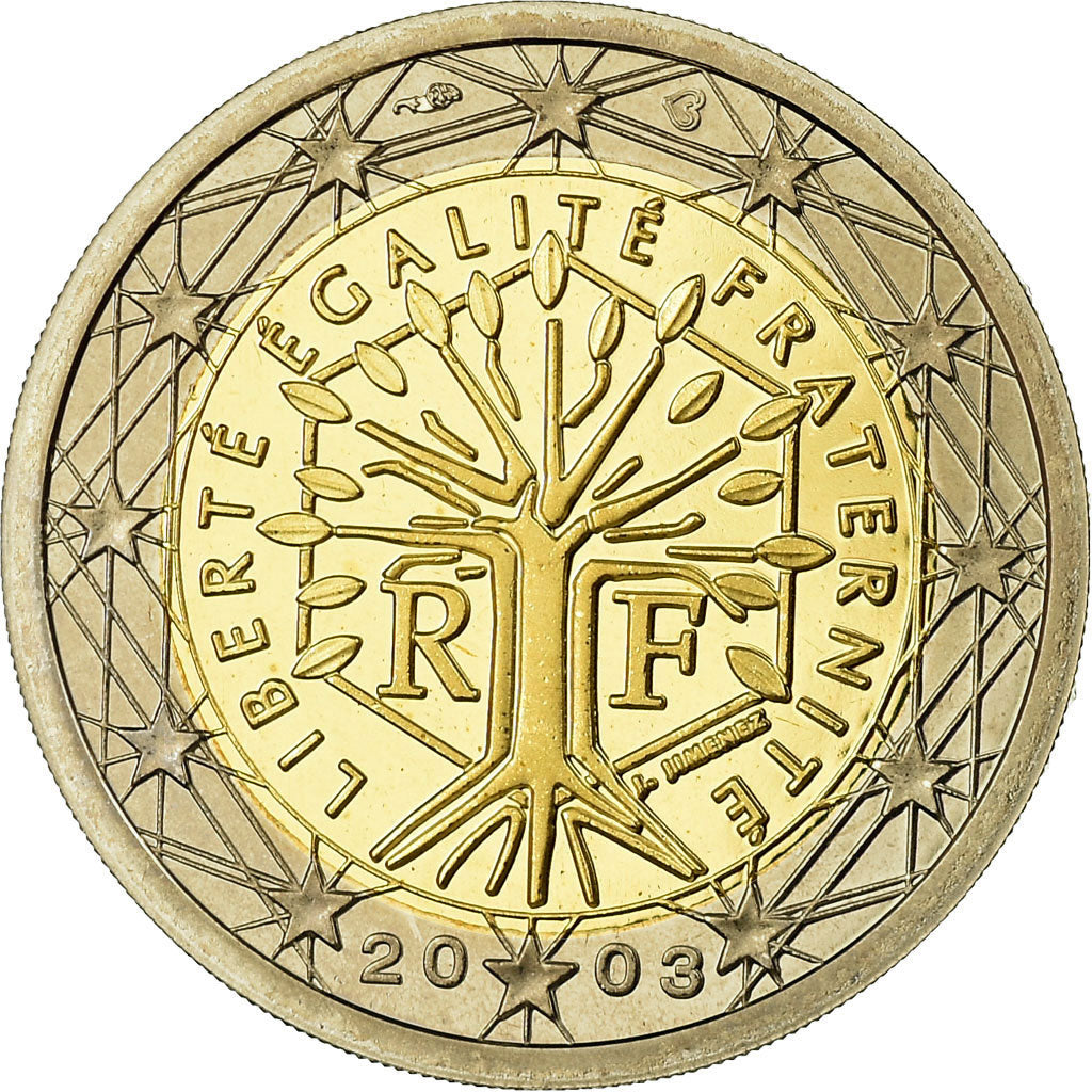 France, 2 Euro, 2003, Proof, MS(65-70), Bi-Metallic, KM:1289