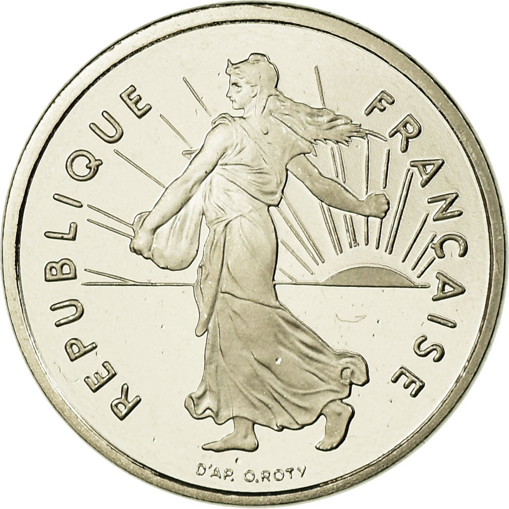 Moneta, Francja, Semeuse, 1/2 Franc, 1996, Paris, Proof, MS(65-70), Nikiel