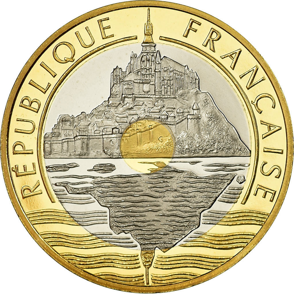 Munten, Frankrijk, Mont Saint Michel, 20 Francs, 1996, Paris, Proof, FDC