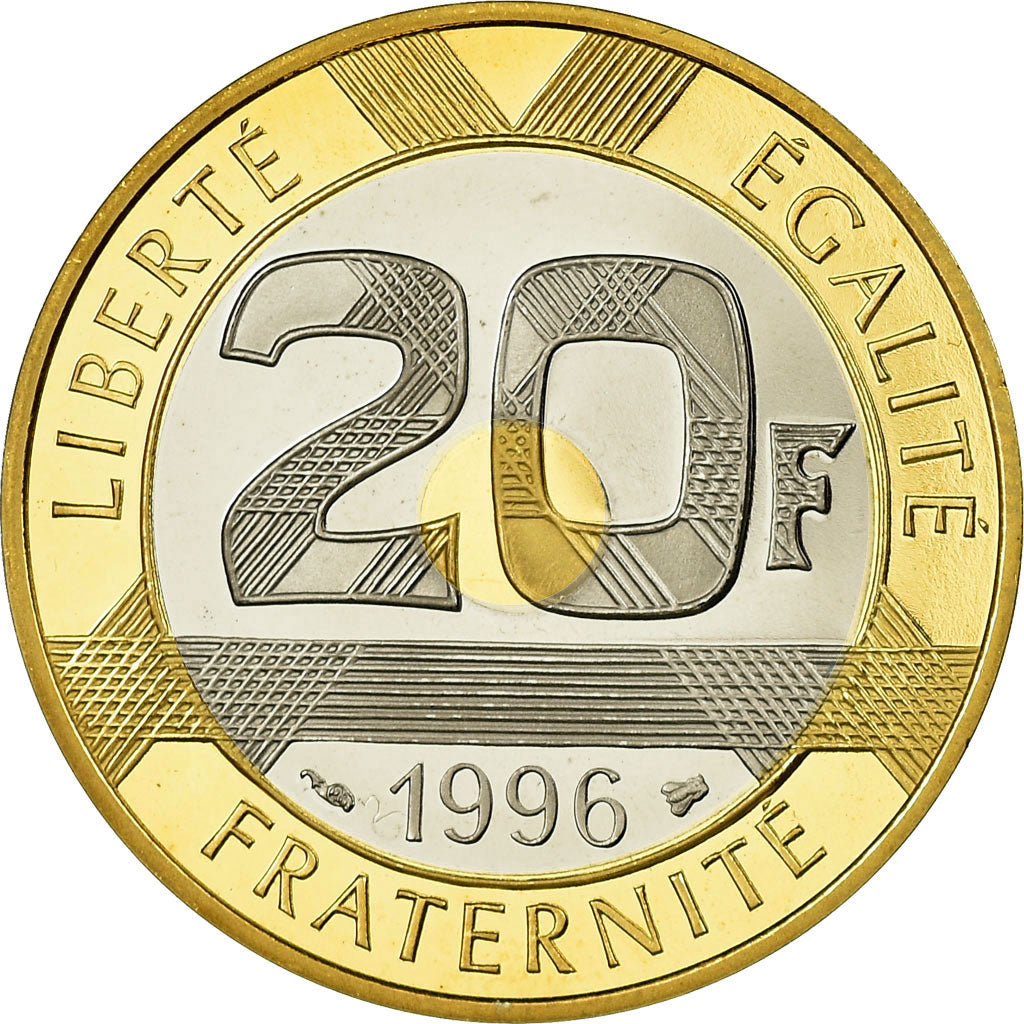Munten, Frankrijk, Mont Saint Michel, 20 Francs, 1996, Paris, Proof, FDC