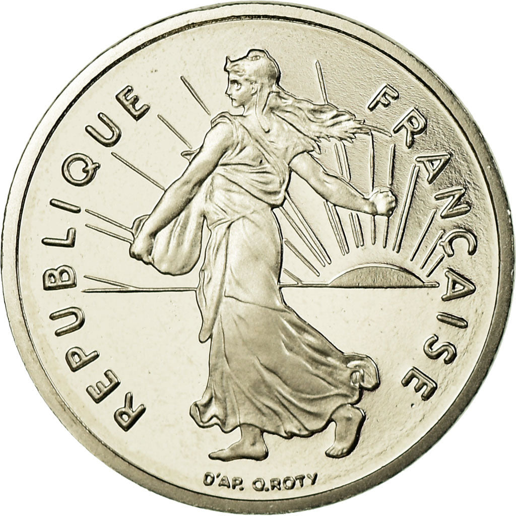 Moneta, Francja, Semeuse, 1/2 Franc, 1993, Paris, Proof, MS(65-70), Nikiel