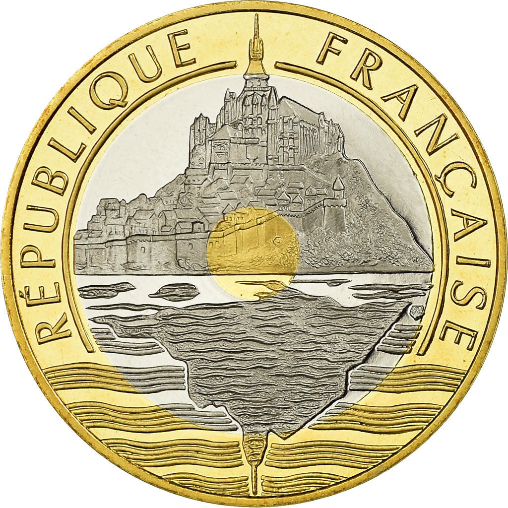 Moneta, Francia, Mont Saint Michel, 20 Francs, 1993, Paris, Proof, FDC
