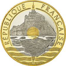 Moneta, Francia, Mont Saint Michel, 20 Francs, 1993, Paris, Proof, FDC