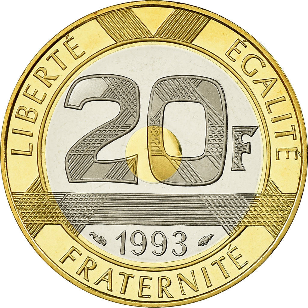 Moneta, Francia, Mont Saint Michel, 20 Francs, 1993, Paris, Proof, FDC