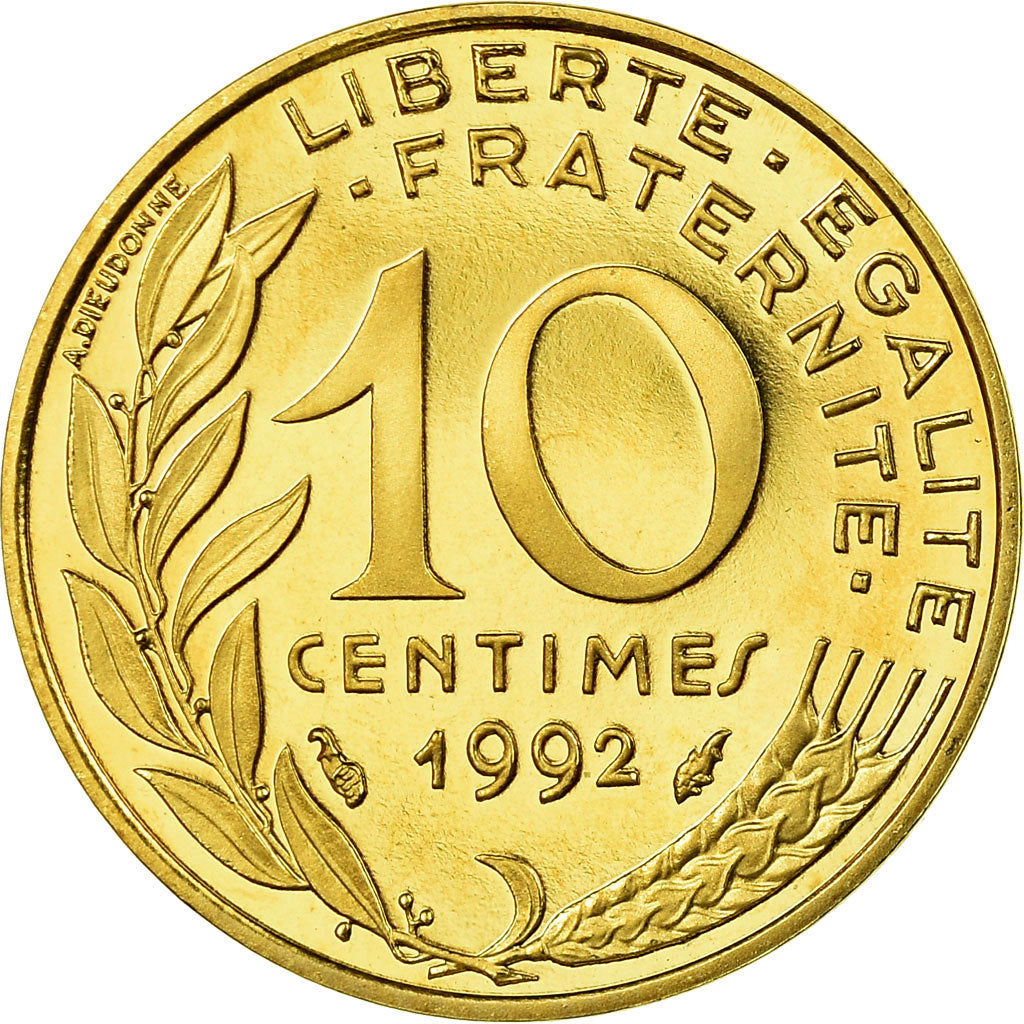 Coin, France, Marianne, 10 Centimes, 1992, Paris, Proof, MS(65-70)