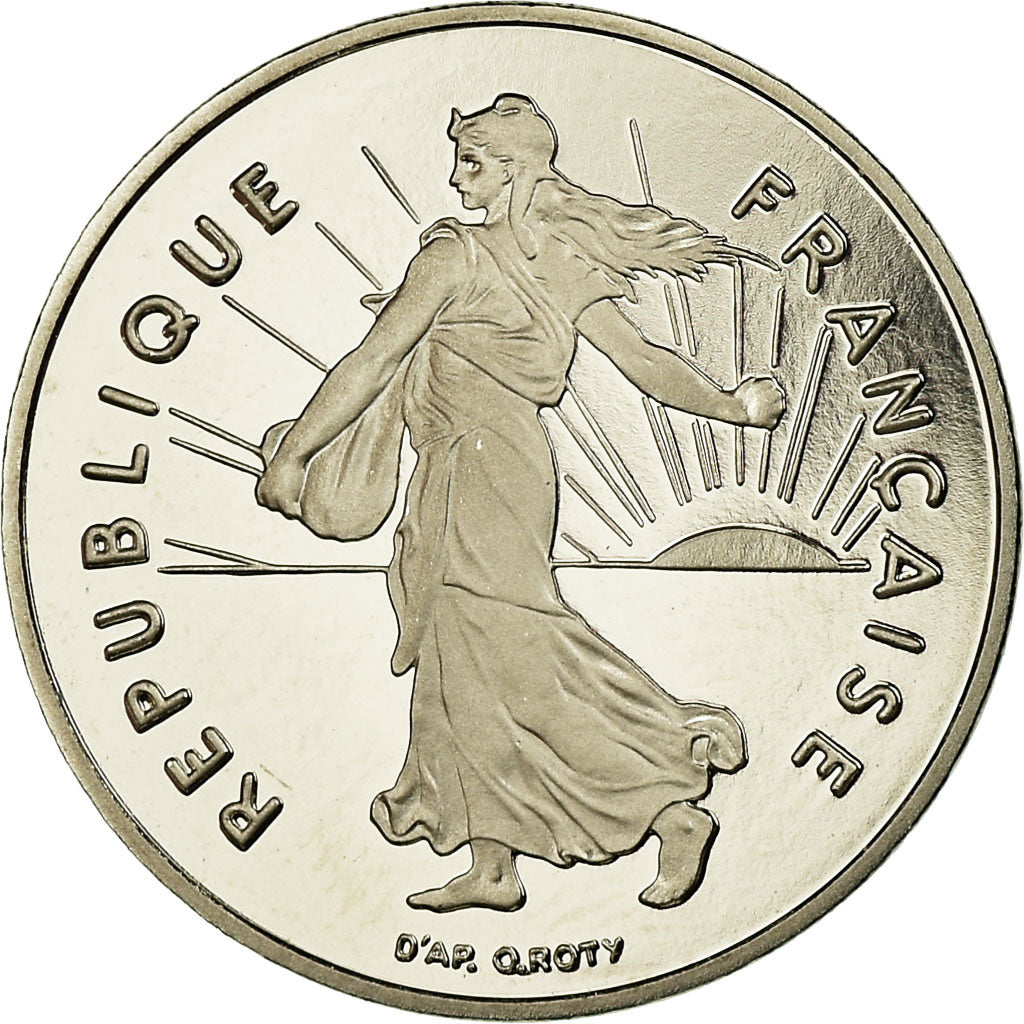 Moneta, Francja, Semeuse, 1/2 Franc, 1992, Paris, Proof, MS(65-70), Nikiel