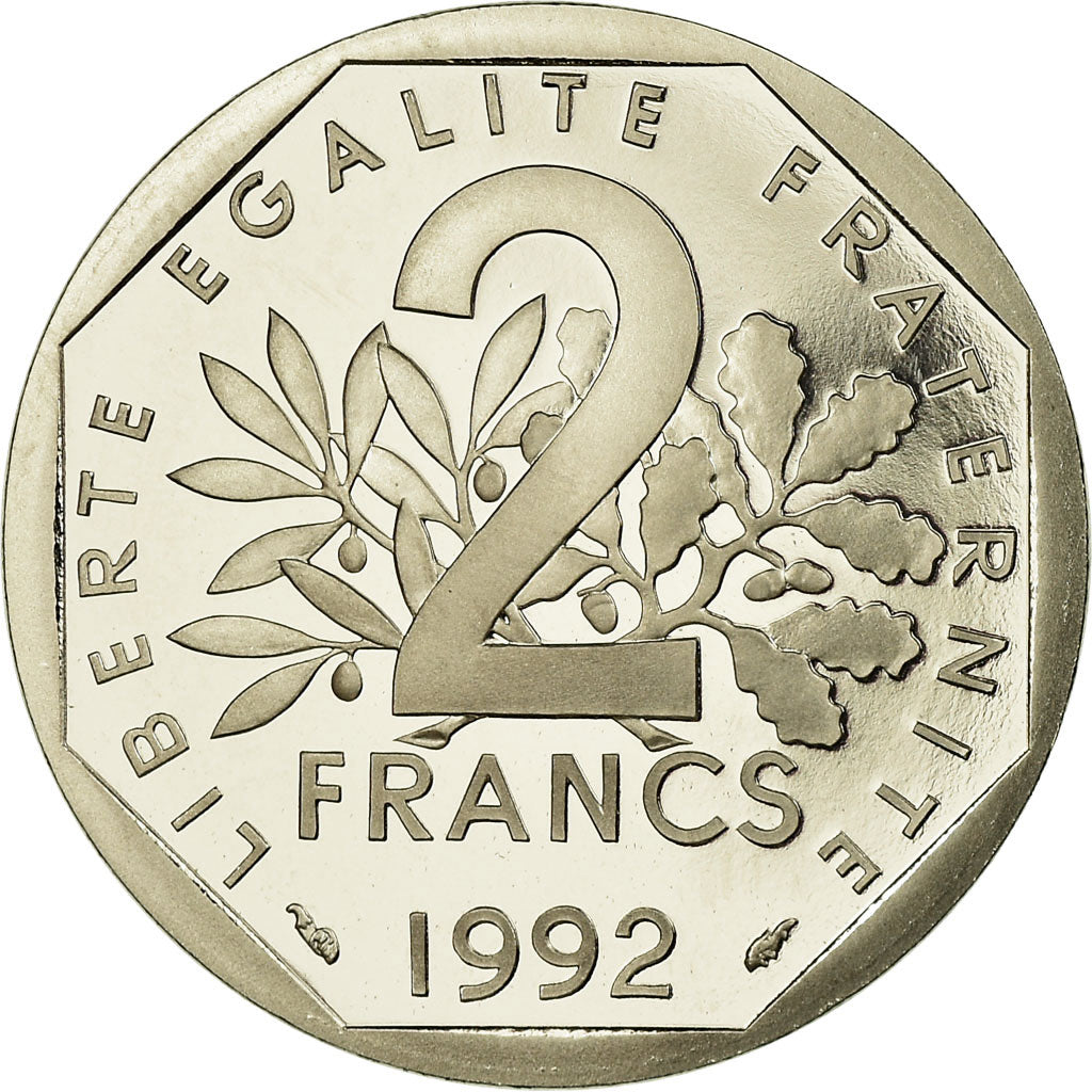 Monnaie, France, Semeuse, 2 Francs, 1992, Paris, Proof, FDC, Nickel