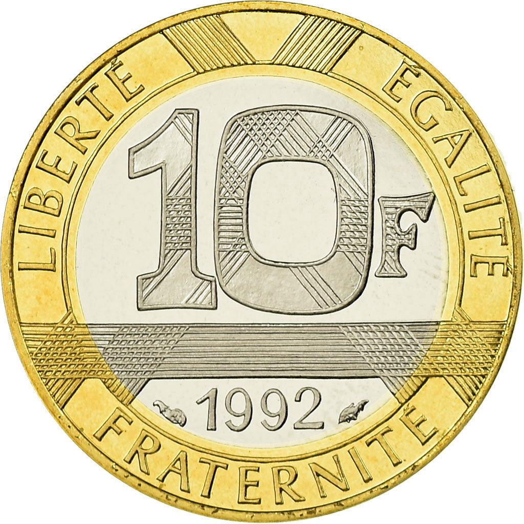 Moneda, Francia, Génie, 10 Francs, 1992, Paris, Proof, FDC, Aluminio - bronce