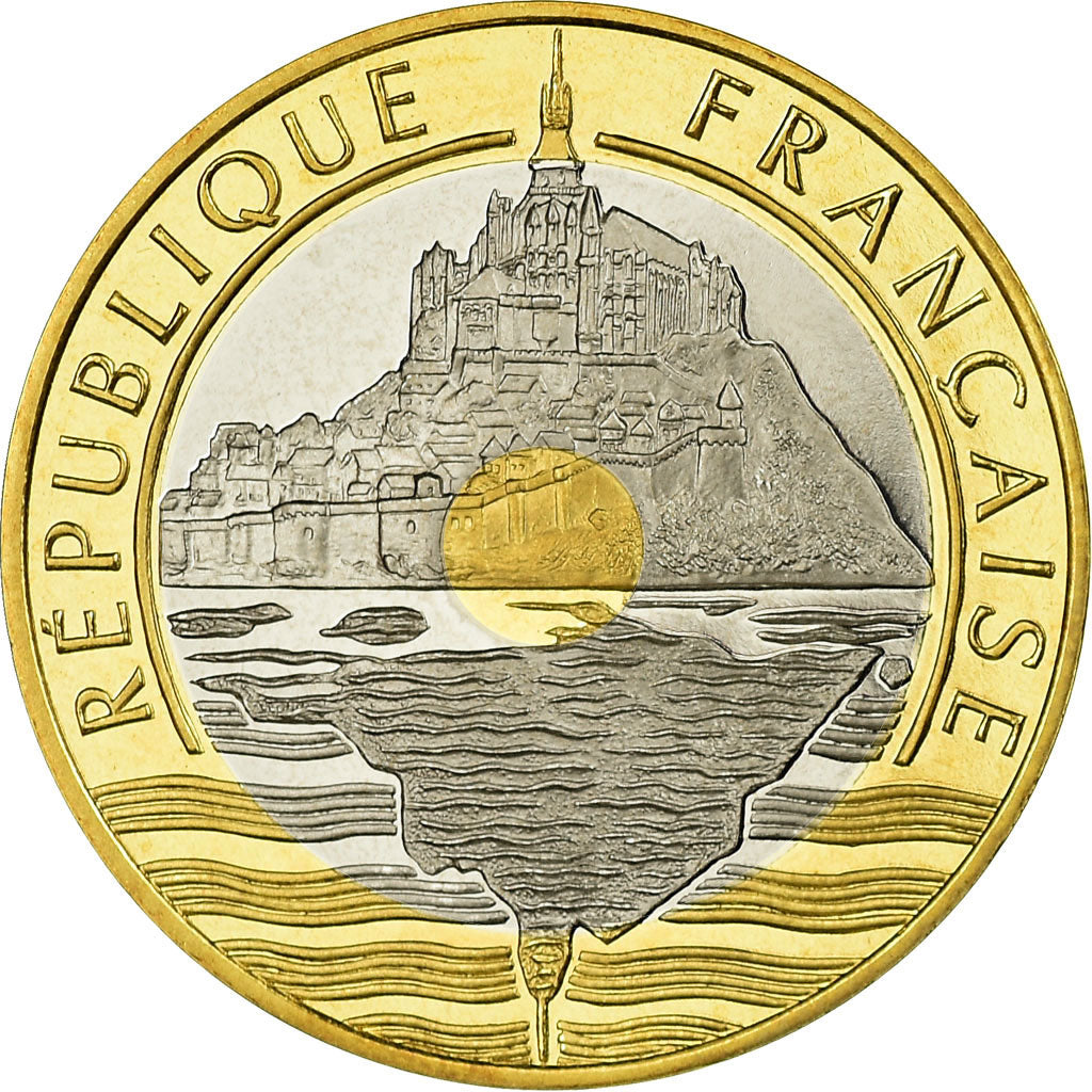 Coin, France, Mont Saint Michel, 20 Francs, 1992, Paris, Proof, MS(65-70)
