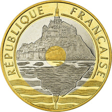 Coin, France, Mont Saint Michel, 20 Francs, 1992, Paris, Proof, MS(65-70)