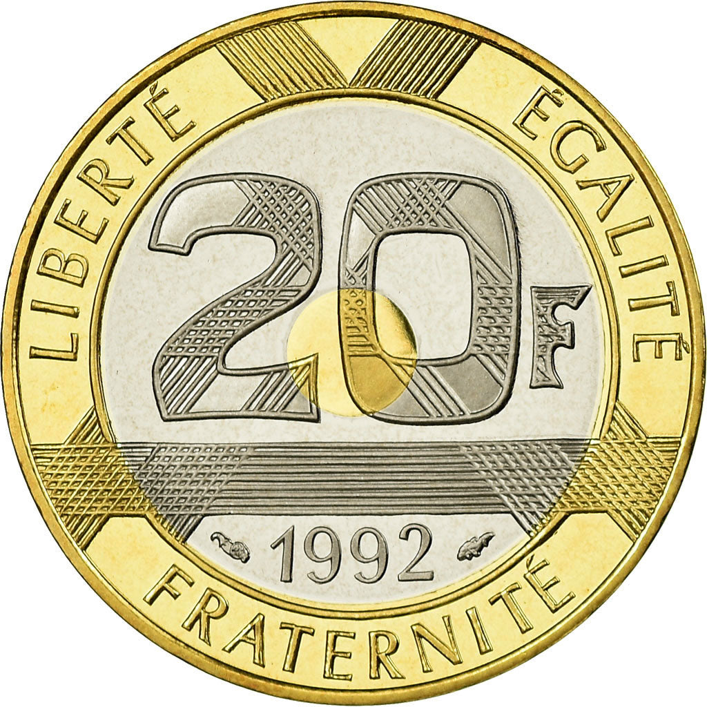 Coin, France, Mont Saint Michel, 20 Francs, 1992, Paris, Proof, MS(65-70)