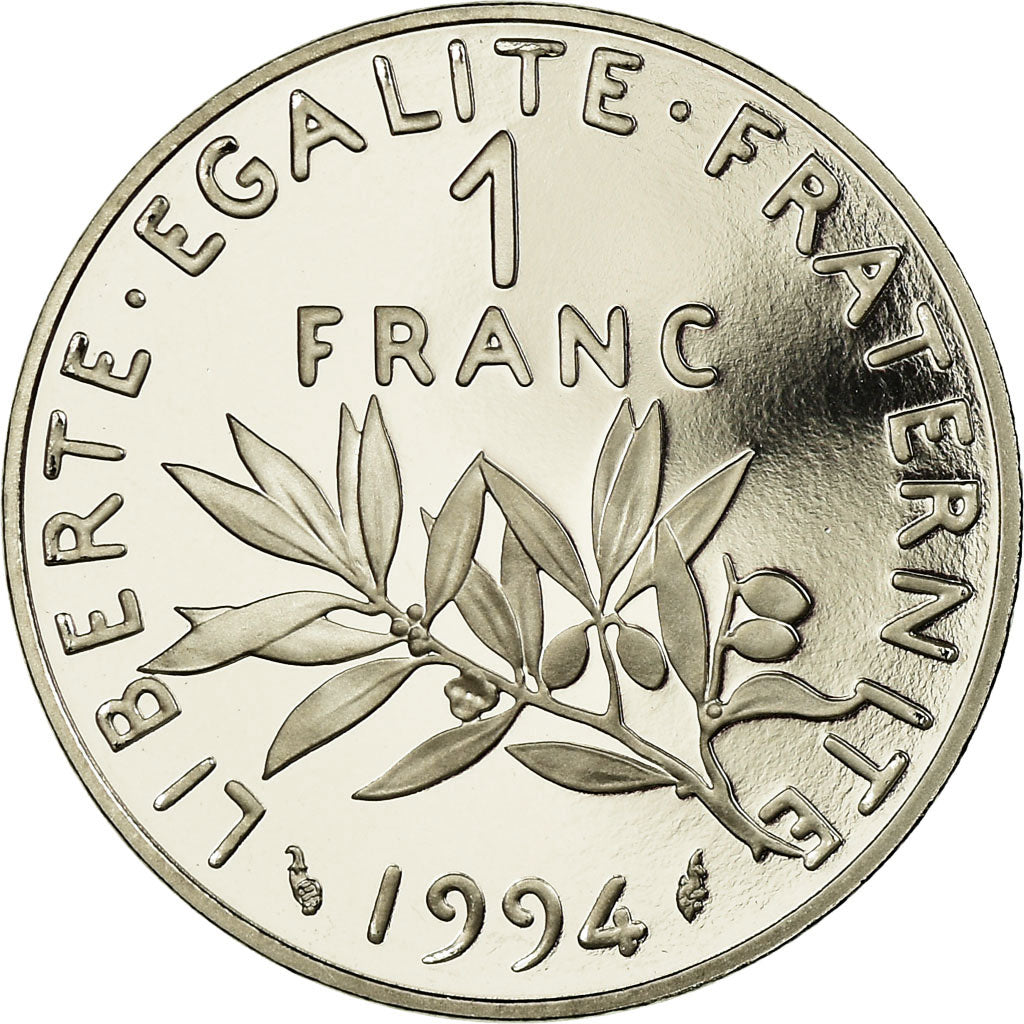 Coin, France, Semeuse, Franc, 1994, Paris, Proof, MS(65-70), Nickel, KM:925.2