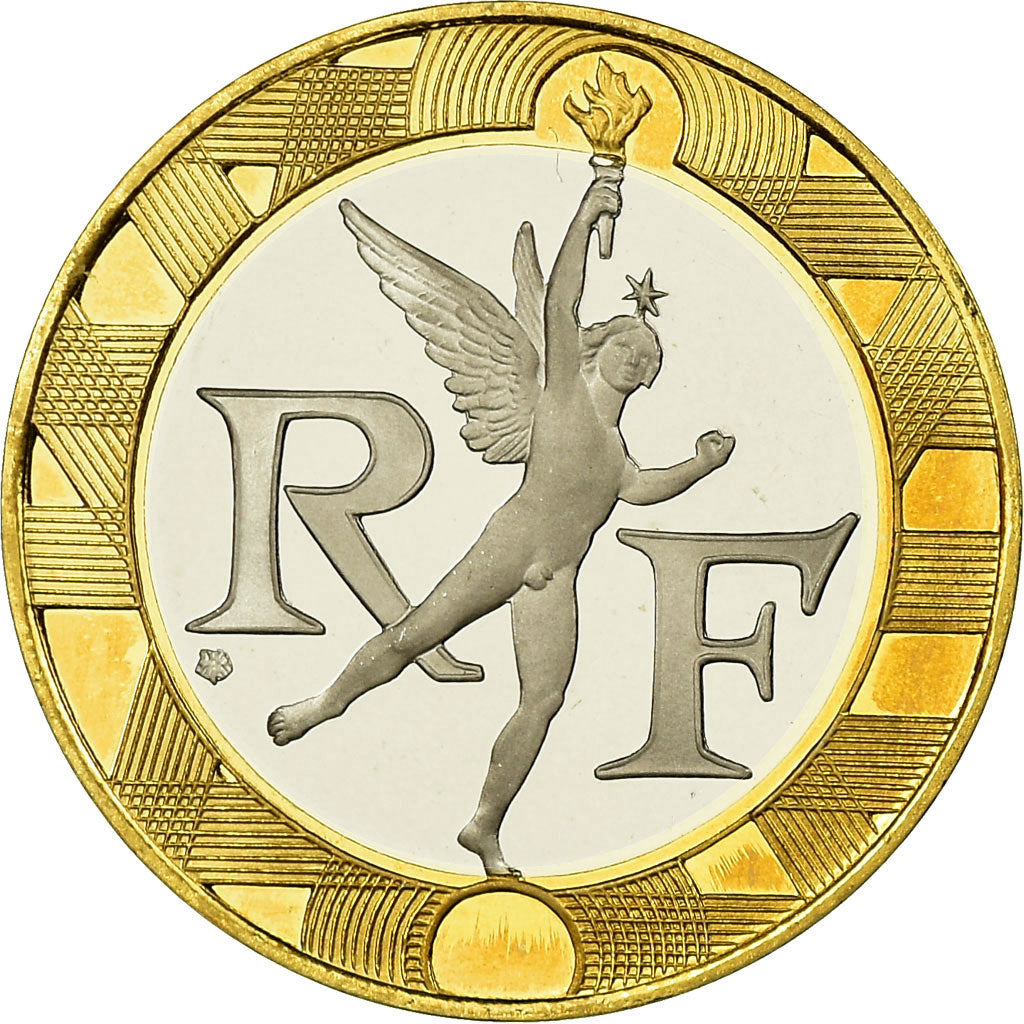 Moneda, Francia, Génie, 10 Francs, 1994, Paris, Proof, FDC, Aluminio - bronce