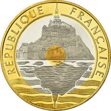 Munten, Frankrijk, Mont Saint Michel, 20 Francs, 1994, Paris, Proof, FDC