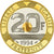 Moeda, França, Mont Saint Michel, 20 Francs, 1994, Paris, Proof, MS(65-70)