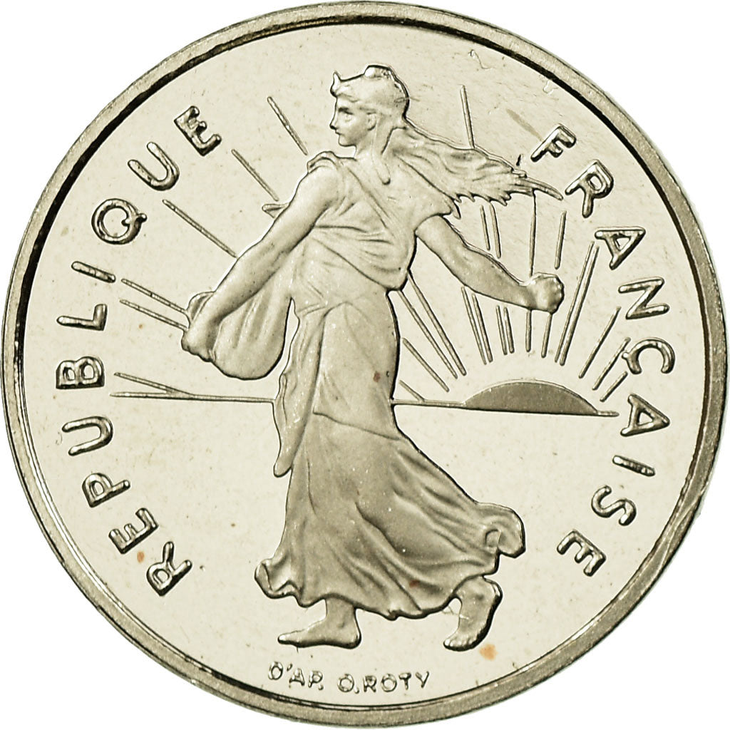 Moneta, Francja, Semeuse, 1/2 Franc, 1999, Paris, Proof, MS(65-70), Nikiel