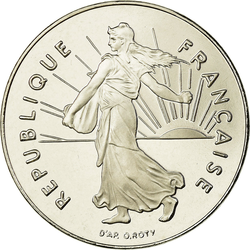 Munten, Frankrijk, Semeuse, 5 Francs, 1999, Paris, Proof, FDC, Nickel Clad