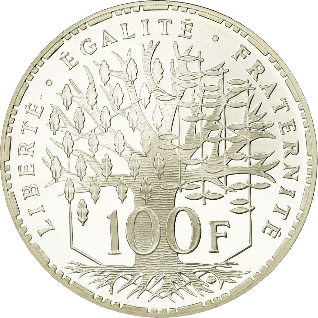 Moeda, França, Panthéon, 100 Francs, 1999, Paris, Proof, MS(65-70), Prata
