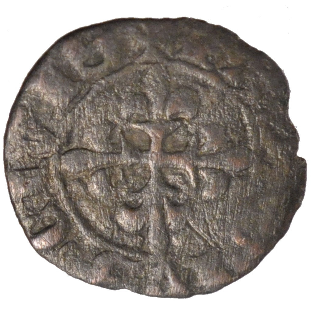 FRANCE, Denarius Parisis, VG(8-10), Billon, Duplessy #398, 1.17