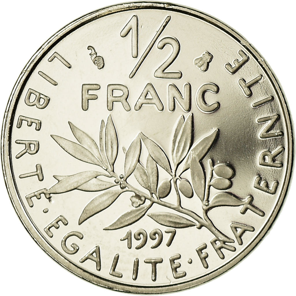 Coin, France, Semeuse, 1/2 Franc, 1997, Paris, Proof, MS(65-70), Nickel