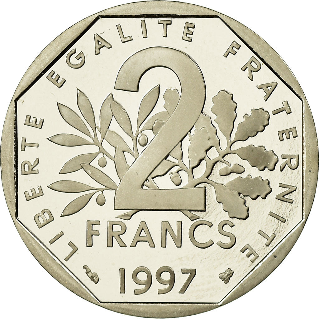 Coin, France, Semeuse, 2 Francs, 1997, Paris, Proof, MS(65-70), Nickel