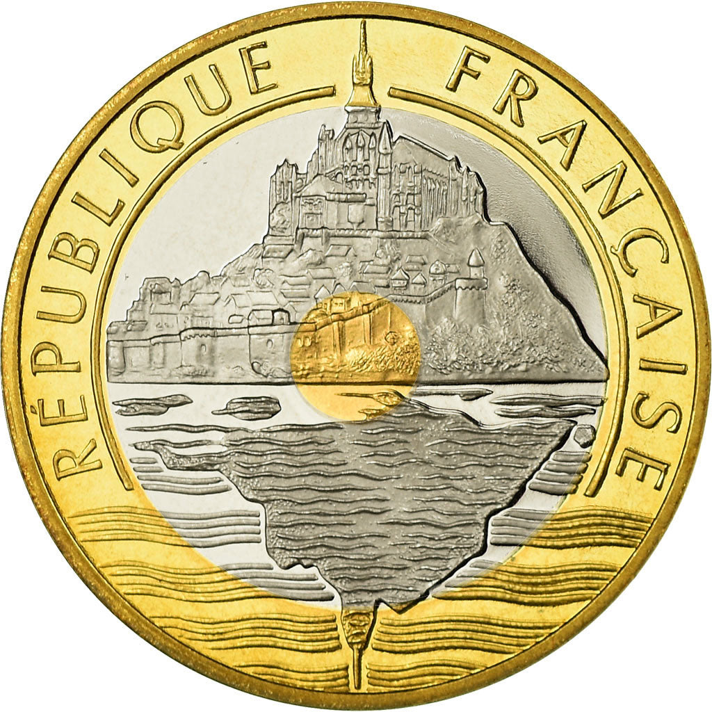 Coin, France, Mont Saint Michel, 20 Francs, 1997, Paris, Proof, MS(65-70)
