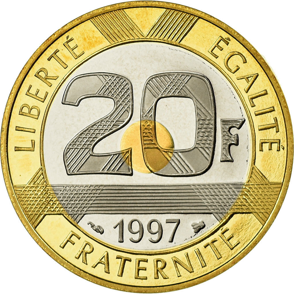 Coin, France, Mont Saint Michel, 20 Francs, 1997, Paris, Proof, MS(65-70)