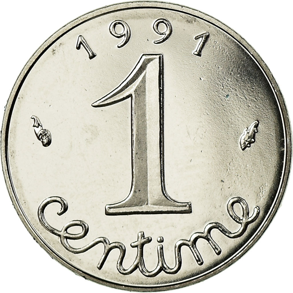 Moneta, Francia, Épi, Centime, 1991, Paris, Proof, FDC, Acciaio inossidabile