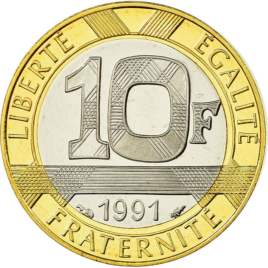 Coin, France, Génie, 10 Francs, 1991, Paris, Proof, MS(65-70), Aluminum-Bronze
