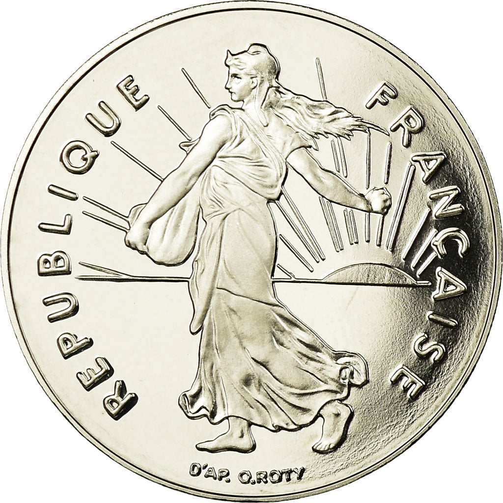 Moneta, Francja, Semeuse, Franc, 1991, Paris, Proof, MS(65-70), Nikiel