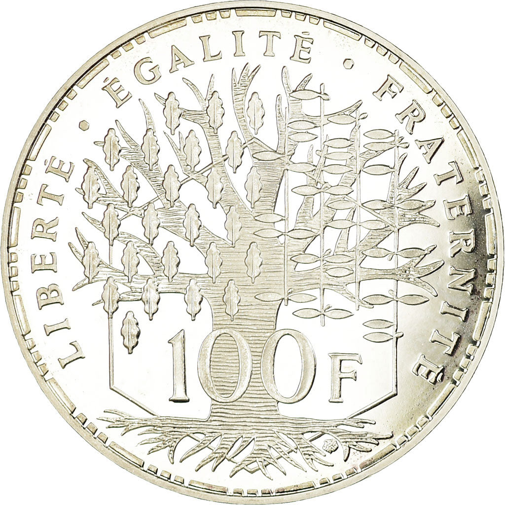 Coin, France, Panthéon, 100 Francs, 1991, Paris, Proof, MS(65-70), Silver