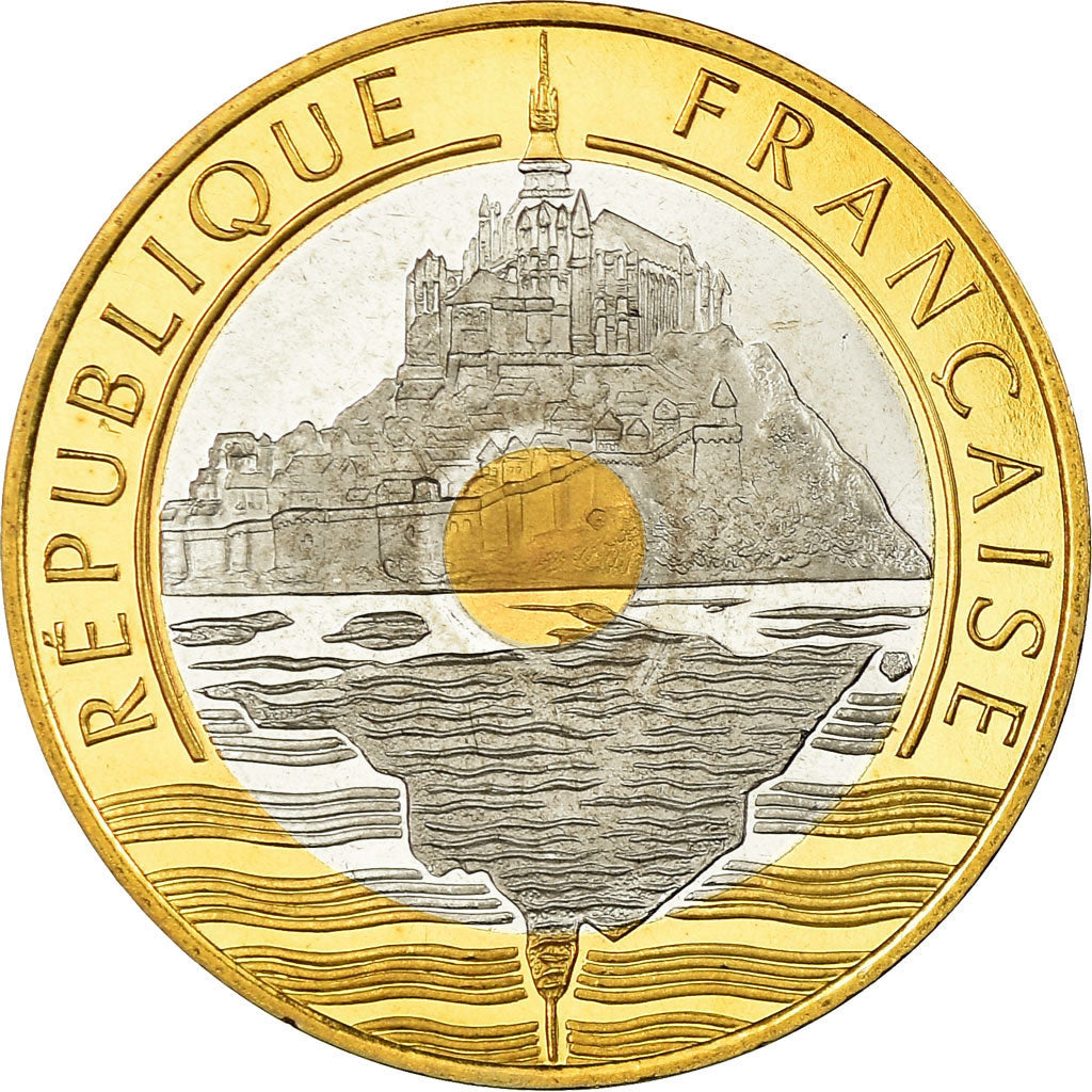 Coin, France, Mont Saint Michel, 20 Francs, 1994, Paris, Proof, MS(65-70)