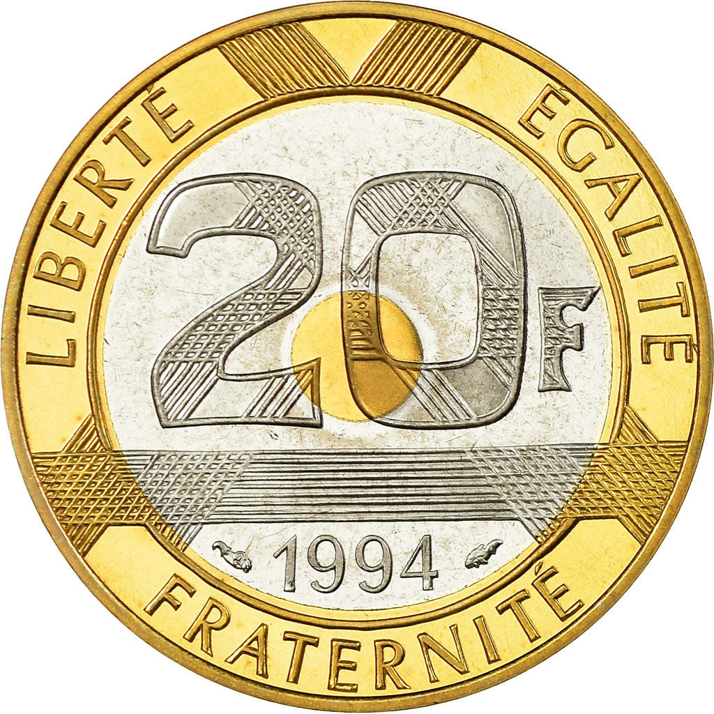 Coin, France, Mont Saint Michel, 20 Francs, 1994, Paris, Proof, MS(65-70)