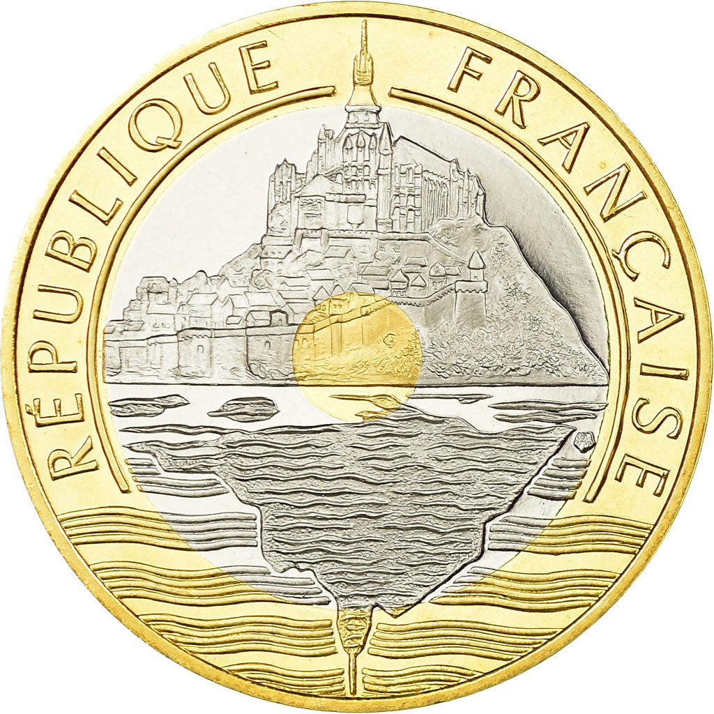 Moneta, Francia, Mont Saint Michel, 20 Francs, 1993, Paris, Proof, FDC